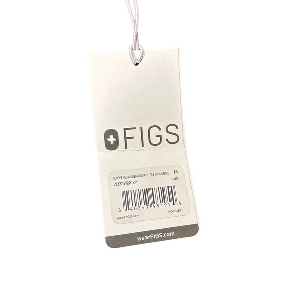 FIGS HIGH WASTED WOMENS ZAMORA PETTE 2.0 A SCRUB PANTS W22SW2012P MED BURGUNDY - Picture 5 of 5